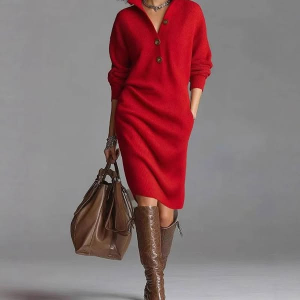 Damaris™ - Elegant Knit Dress