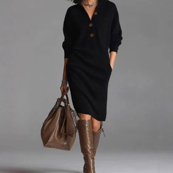 Damaris™ - Elegant Knit Dress