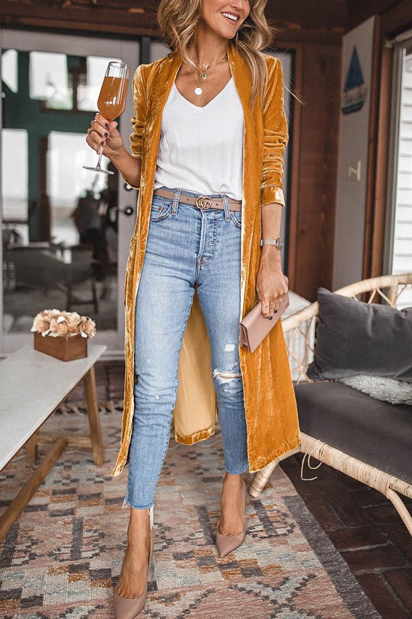 Velvet Kimono Coat