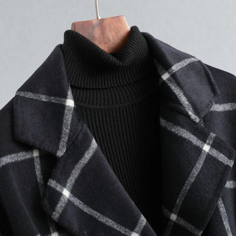 Valeria™ - Elegant Checked Wool Coat