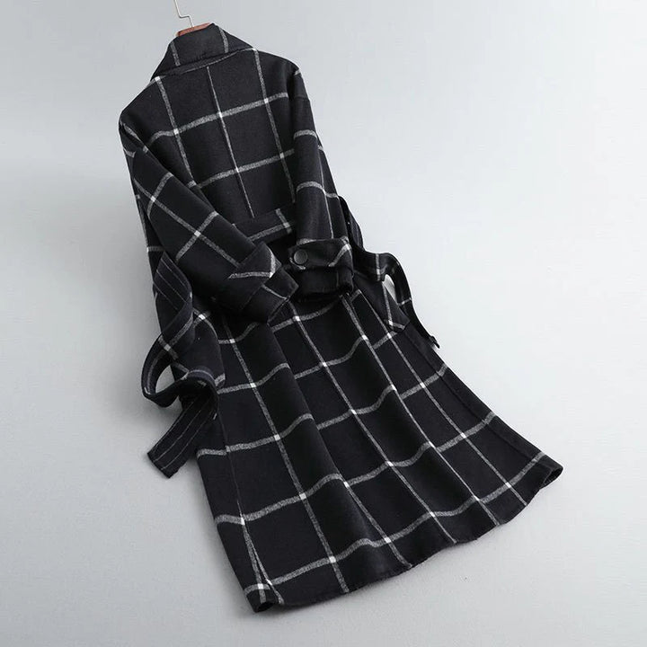 Valeria™ - Elegant Checked Wool Coat